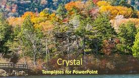  Presentation with nature japan - PPT theme enhanced with autumn nature in yuno lake of nikko japan background and a tawny brown colored foreground
