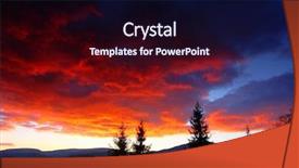  Presentation with nature sunset of colors - Presentation theme featuring autumn night skies - beautiful sunset clouds in many background and a  colored foreground