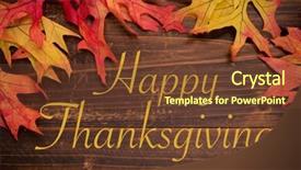  Presentation with oak - Beautiful theme featuring autumn oak leaves on a wooden background forming a border backdrop and a tawny brown colored foreground