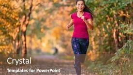  Presentation with active lifestyle - Audience pleasing PPT theme consisting of autumn-outdoor-active-lifestyle-fit backdrop and a coral colored foreground