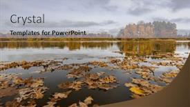  Presentation with pond - PPT layouts consisting of autumn-pond-near-trebon-southern background and a  colored foreground