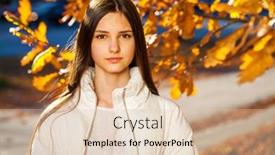  Presentation with oak - Theme with autumn-portrait-of-a-young background and a lemonade colored foreground