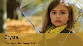  Presentation with beauty beautiful autumn in japanese - Slide set featuring autumn rain - beautiful girl background and a gold colored foreground