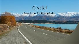  Presentation with maori new zealand native bush - PPT layouts featuring autumn road fairlie-tekapo road background and a light blue colored foreground