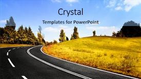  Presentation with autumn - Audience pleasing slides consisting of autumn road backdrop and a  colored foreground