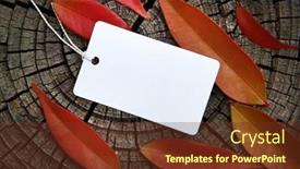  Presentation with autumn leaves - Theme enhanced with autumn-sale-gift-tag-autumn background and a  colored foreground