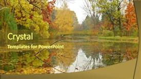  Presentation with macedonia - Slide deck consisting of autumn scene from skopje macedonia background and a tawny brown colored foreground