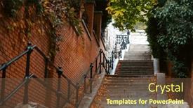  Presentation with budapest - Presentation design consisting of autumn-scene-on-the-streets background and a tawny brown colored foreground