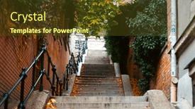  Presentation with budapest - Slide deck consisting of autumn-scene-on-the-streets background and a tawny brown colored foreground