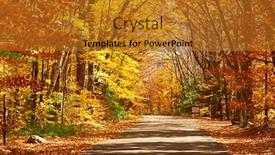  Presentation with forest road - Slide deck featuring autumn-scene-with-road background and a gold colored foreground