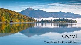  Presentation with bavaria - Cool new presentation theme with autumn scenes - image of the walchensee backdrop and a light blue colored foreground