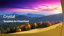  Presentation with forest morning - Cool new presentation design with stack of foundations concrete blocks backdrop and a light gray colored foreground.