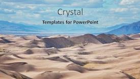  Presentation with sand dunes - PPT layouts consisting of autumn-season-in-great-sand background and a light blue colored foreground