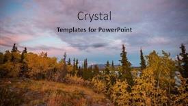  Presentation with season - PPT theme with autumn-season-in-mountains-colorful background and a light gray colored foreground