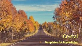  Presentation with nevada - PPT theme featuring autumn season in sierra nevada background and a tawny brown colored foreground