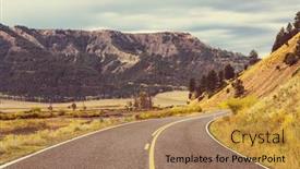  Presentation with nevada - Theme enhanced with autumn season in sierra nevada background and a coral colored foreground