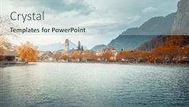  Presentation with season - Colorful presentation enhanced with autumn-season-interlaken-city-switzerland backdrop and a lemonade colored foreground