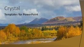  Presentation with autumn blue - Slides with autumn-season-on-the-blue background and a light blue colored foreground