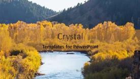  Presentation with autumn blue - Slides enhanced with autumn-season-on-the-blue background and a gold colored foreground