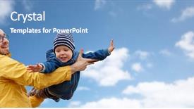  Presentation with blue sky - Theme consisting of autumn skies - family childhood fatherhood leisure background and a teal colored foreground
