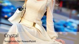  Presentation with fall color - Presentation theme featuring autumn spring dress with flare background and a lemonade colored foreground