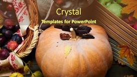  Presentation with natural ingredients - Slide deck consisting of autumn-still-life-in-rustic background and a tawny brown colored foreground