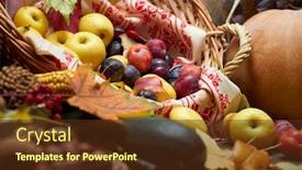  Presentation with natural ingredients - Slide deck with autumn-still-life-in-rustic background and a tawny brown colored foreground