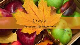  Presentation with natural ingredients - PPT layouts consisting of autumn-still-life-in-rustic background and a gold colored foreground