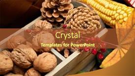  Presentation with natural ingredients - Slide deck with autumn-still-life-in-rustic background and a red colored foreground