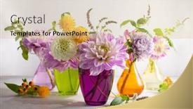  Presentation with autumn - Presentation theme enhanced with autumn-still-life-with-bouquets background and a lemonade colored foreground