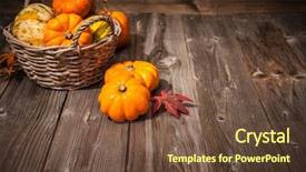  Presentation with detox green smoothies still life - PPT layouts with autumn still life with pumpkins background and a  colored foreground