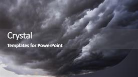  Presentation with natural disasters - Colorful presentation enhanced with autumn storm approaches on fields backdrop and a dark gray colored foreground