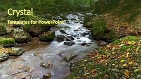  Presentation with stream - Audience pleasing theme consisting of autumn stream or small river backdrop and a  colored foreground