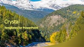  Presentation with colorado - Slides enhanced with autumn sunny day in colorado background and a tawny brown colored foreground