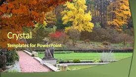  Presentation with history time - Beautiful slides featuring autumn time in historic cranbrook house in michigan backdrop and a tawny brown colored foreground