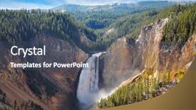  Presentation with natural park yellowstone - Presentation theme with beautiful woman in spa salon getting massage on palm leaves background background and a coral colored foreground