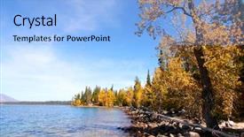  Presentation with wyoming - Beautiful PPT theme featuring  backdrop and a  colored foreground