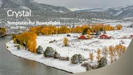  Presentation with changing season - Amazing slide set having autumn trees rocky mountains colorado backdrop and a gray colored foreground