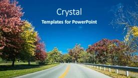  Presentation with botanical - Slides having autumn-trees-with-golden-autumn background and a dark gray colored foreground