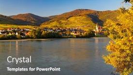  Presentation with region - Presentation theme enhanced with autumn-vineyard-and-spitz background and a gray colored foreground