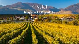  Presentation with vineyard - Audience pleasing presentation theme consisting of autumn-vineyard-and-spitz backdrop and a teal colored foreground