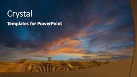  Presentation with vineyard - PPT theme having autumn-vineyard-near-cejkovice-southern background and a navy blue colored foreground