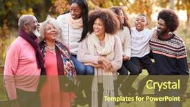  Presentation with walk - Audience pleasing presentation design consisting of autumn walk in countryside backdrop and a tawny brown colored foreground