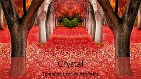  Presentation with autumn leaves - Audience pleasing presentation theme consisting of autumn with orange and red backdrop and a red colored foreground