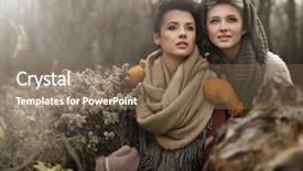  Presentation with fine art - Presentation having girl autumn - fine art photo background and a violet colored foreground