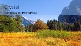  Presentation with nevada - Slide set with autumn-yellowed-grass background and a light blue colored foreground