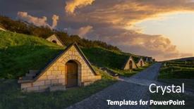  Presentation with hungary - PPT theme featuring autumnal-gombos-hegyi-pincesor background and a  colored foreground