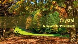  Presentation with poland - Presentation theme consisting of autumnal-landscape-of-the-pieniny background and a tawny brown colored foreground