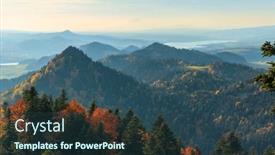  Presentation with poland - Theme consisting of autumnal-landscape-of-the-pieniny background and a ocean colored foreground