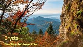  Presentation with poland - Presentation design having autumnal-landscape-of-the-pieniny background and a tawny brown colored foreground